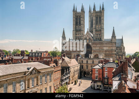 Lincoln Cathedral (in full The Cathedral Church of the Blessed Virgin Mary of Lincoln Stock Photo