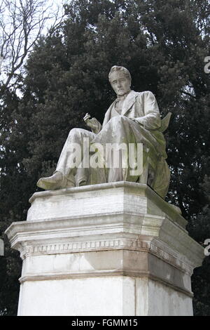 Pietro Paleocapa statue, Giardini Papadopoli, Santa Croce, Venice, Veneto, Italy, Adriatic Sea, Europe Stock Photo