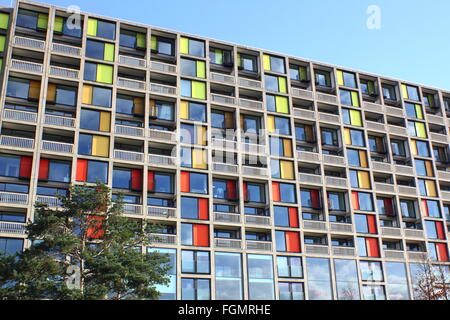 A regenerated block on the Park Hill housing estate in Sheffield, England UK Stock Photo