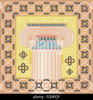 Ionic capital Stock Vector