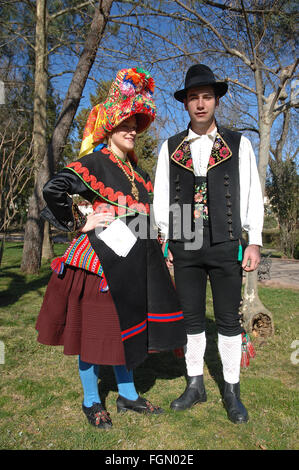 Typical folk costumes, Montehermoso, Caceres province, Region of Extremadura, Spain, Europe Stock Photo