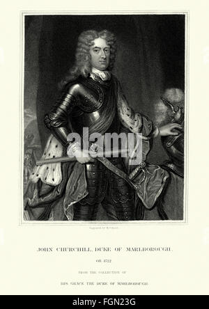 Portrait of John Churchill, 1st Duke of Marlborough 1650 to 16 June 1722 an English soldier and statesman whose career spanned t Stock Photo