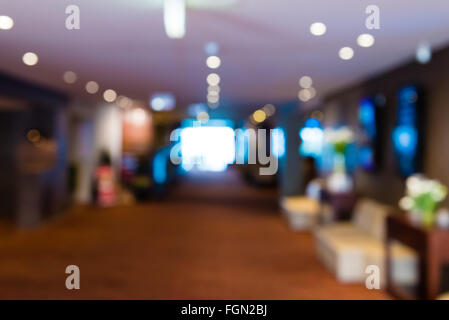 Abstract hotel lobby blurred background Stock Photo