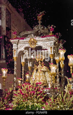 Popular traditional procession Virgen de la Peña, fair Mijas. Malaga province Costa del Sol. Andalusia, southern Spain Stock Photo