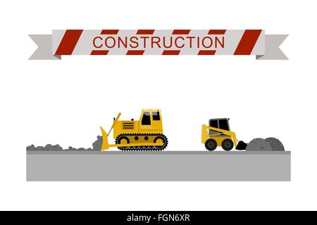Construction machines icons. Stock Vector