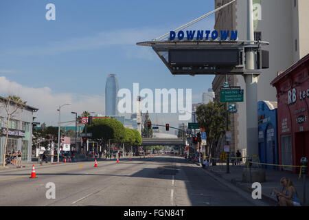 FIGUEROA STREET DOWNTOWN LOS ANGELES CALIFORNIA USA Stock Photo - Alamy
