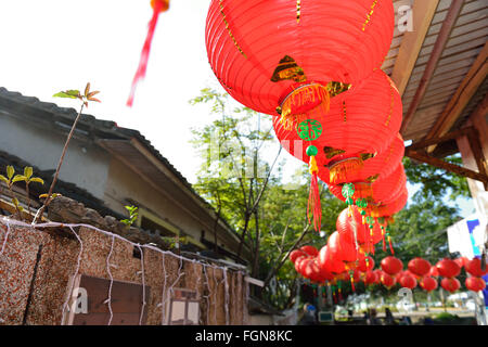 Red Lamp in Taiwan Stock Photo