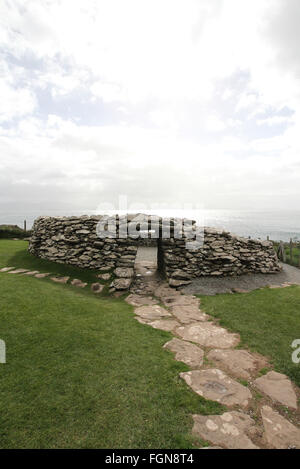 Dunbeg Fort, an Iron-age promontory fort on the Slea Head Drive, Dingle Peninsula, County Kerry, Ireland. Stock Photo