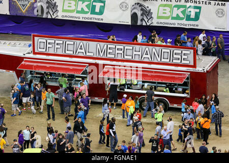 New Orleans, LA, USA. 20th Feb, 2016. Official Merchandise for purchase during Monster Jam at the Mercedes-Benz Superdome in New Orleans, LA. Stephen Lew/CSM/Alamy Live News Stock Photo