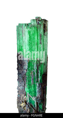 raw emerald gemstone (mineral beryl) with inclusions mined in Brazil