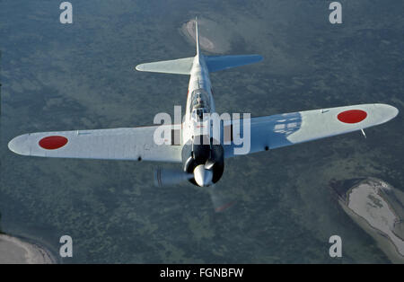 WWII Mitsubishi Japanese Zero airplane Stock Photo