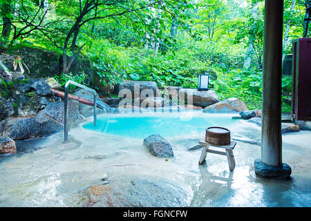 The Japanese onsen baths at Sasaya Onsen in Toyama Japan Stock Photo ...