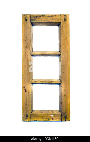 Wooden window frame isolated on white background Stock Photo - Alamy