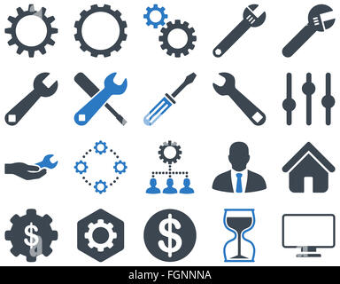 Settings and Tools Icons Stock Photo