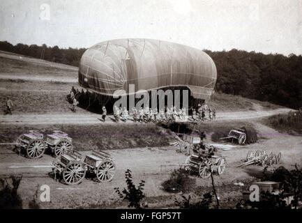 Battle of Verdun 1916 - observation balloon Stock Photo