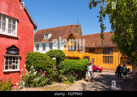 Half timbered medieval cottage, Lavenham, Suffolk, UK Stock Photo