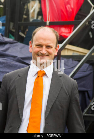 Westminster London, UK. 22nd February, 2016. UKIP MP Douglas Carswell being interviewed by the media before Prime David Cameron prepares to deliver his speech in front of Parliament on the Brussels Reform negotiations and EU referendum date when the British public go to the polls to decide to stay or leave the European Union Credit:  amer ghazzal/Alamy Live News Stock Photo