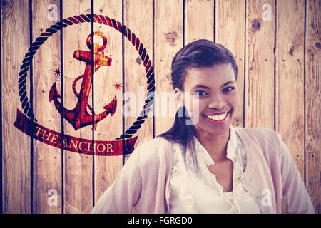 Composite image of smiling crestive business woman Stock Photo