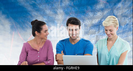 Composite image of business people having a meeting Stock Photo