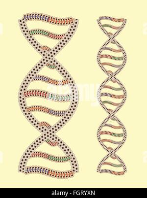 Vector DNA as Greek ornament - seamless after quick edit Stock Vector