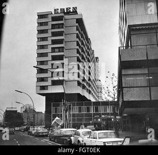 geography / travel, Germany, Berlin, gastronomy, Hotel Palace, Budapester Strasse, exterior view, late 1960s, Additional-Rights-Clearences-Not Available Stock Photo