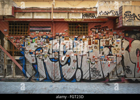 graffiti covered walls in Barrio del Carmen, Valencia Spain Stock Photo