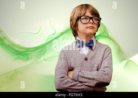 Composite image of cute pupil dressed up as teacher Stock Photo