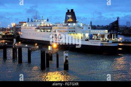 Calais dock Ferry Terminal France Stock Photo - Alamy