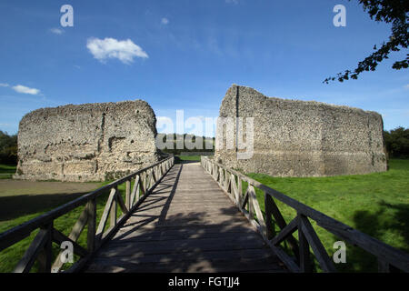 Eynsford Castle in Eynsford, Kent, England Stock Photo