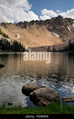 Baron Lake and Upper Baron Lake, Sawtooth Mountains, Idaho, USA Stock ...