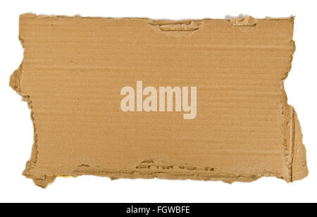Torn Piece of Cardboard Stock Photo