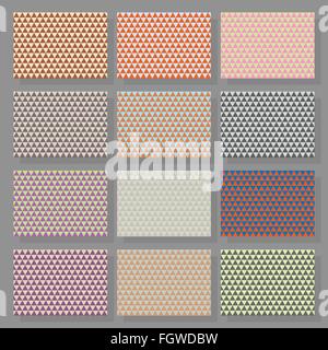 Set of many colorful triangular background. Stock Vector