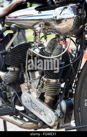 Brough Superior SS80 Motorcycle. Classic British Motorcycle Stock Photo