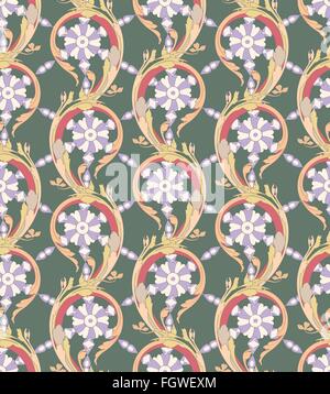 Acanthus leaves - seamless pattern Stock Vector