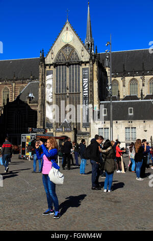 Nieuwe Kerk, New Church, Dam Square, Amsterdam, Netherlands Stock Photo