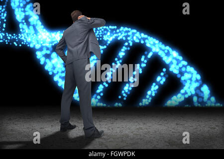 Composite image of thinking businessman Stock Photo