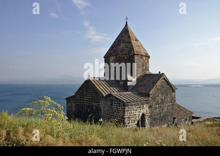 Sevanavank monastery (Surp Arakelots church) on Lake Sevan, Armenia Stock Photo