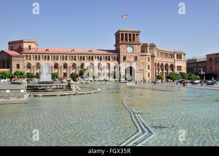 Hanrapetutyan Hraparak (Republic Square) in Yerevan, Armenia Stock Photo