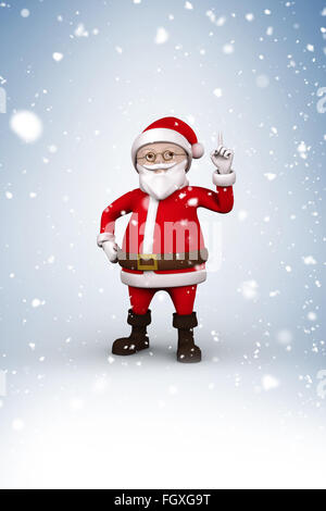 Composite image of cute cartoon santa claus Stock Photo - Alamy