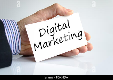 Business man hand writing digital marketing Stock Photo