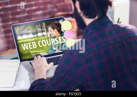 Composite image of web course ad Stock Photo