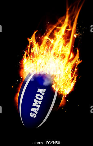 Composite image of samoa rugby ball Stock Photo