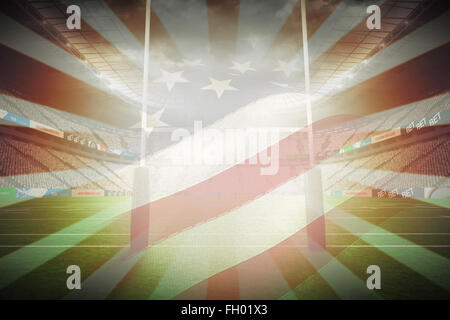 Composite image of cropped american flag Stock Photo