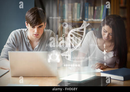 Composite image of illustration of dna Stock Photo