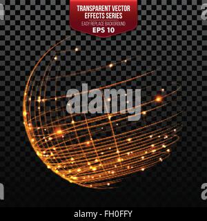 Illustration of Global Network Wireframe Globe Ball. Vector illustration Stock Vector