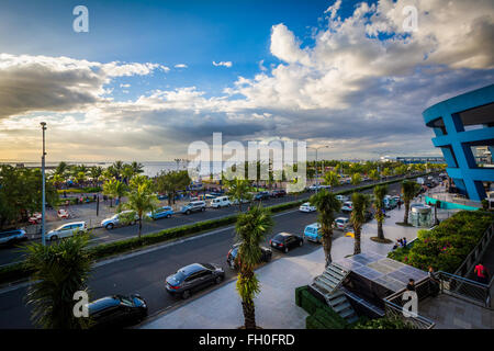 View of Manila Bay and Seaside Boulevard, in Pasay, Metro Manila, The Philippines. Stock Photo