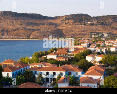 petra, lesbos island, north west aegean, greece, europe Stock Photo