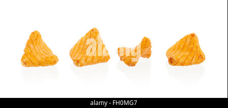 Four Japanese nuts with colored sugar coat Stock Photo