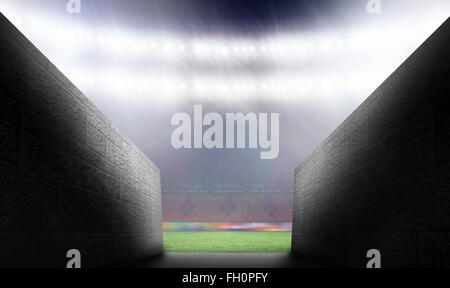 Composite image of arena tunnel Stock Photo