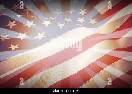 Composite image of cropped american flag Stock Photo